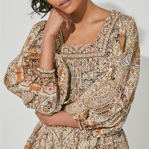 MISSLOOK BOHO GYPSY Sz XXL MULTI Color YELLOW FLORAL MAXI DRESS